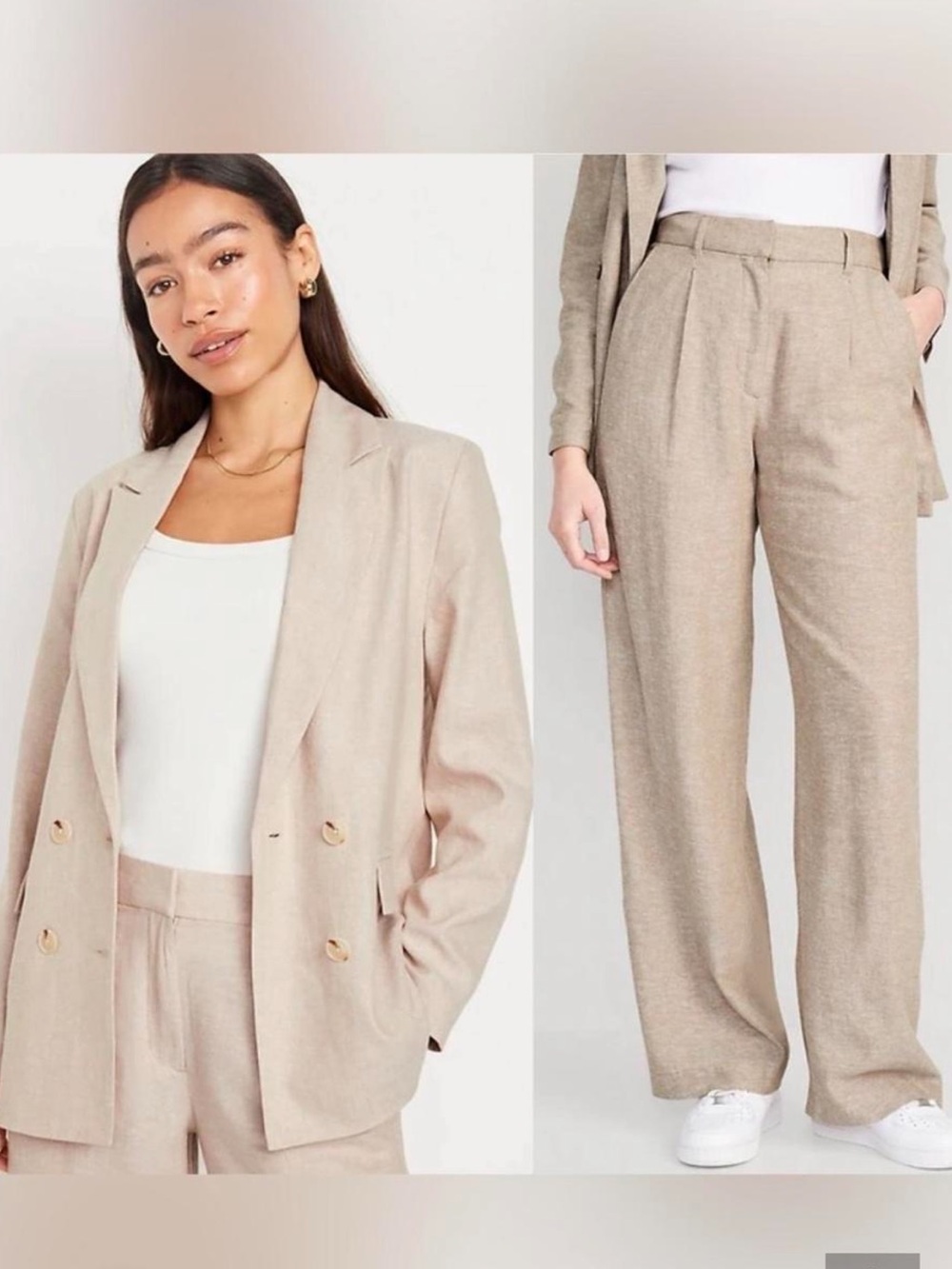 Old Navy NWT High-Waisted Linen-Blend Wide-Leg Pants